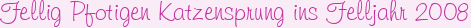 Fellig Pfotigen Katzensprung ins Felljahr 2008